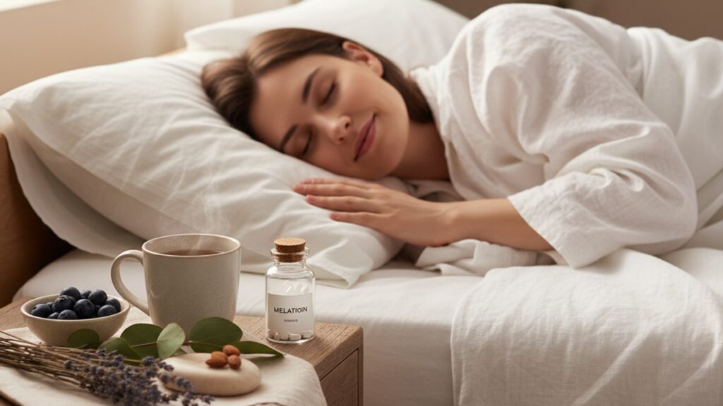 melatonin for insomnia - Professional illustration