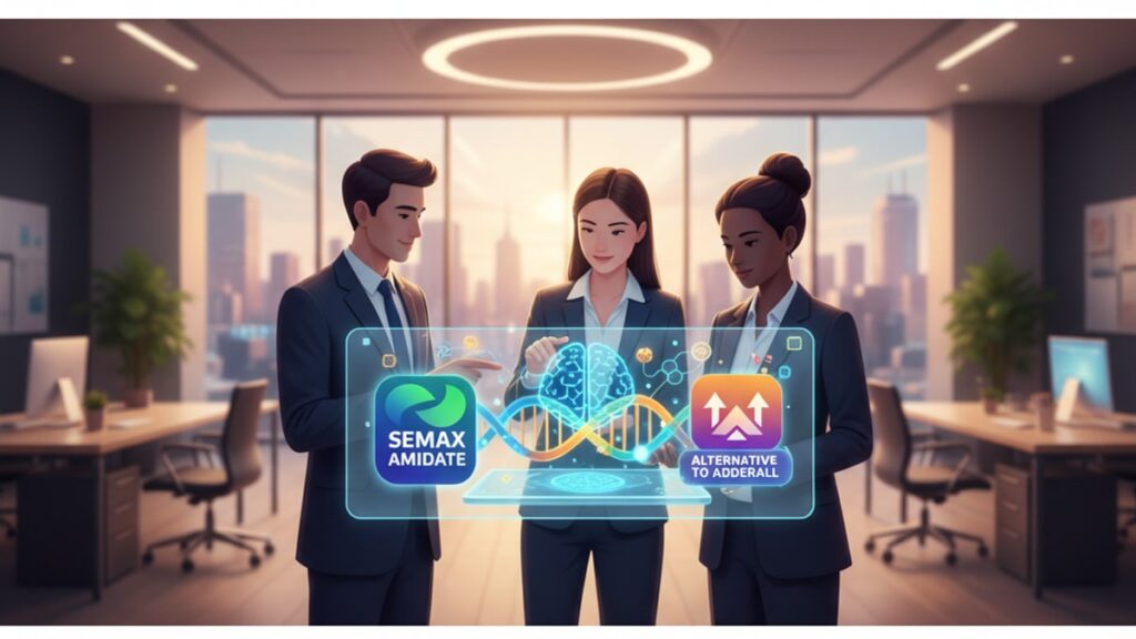 semax amidate alternative to adderall - Professional illustration