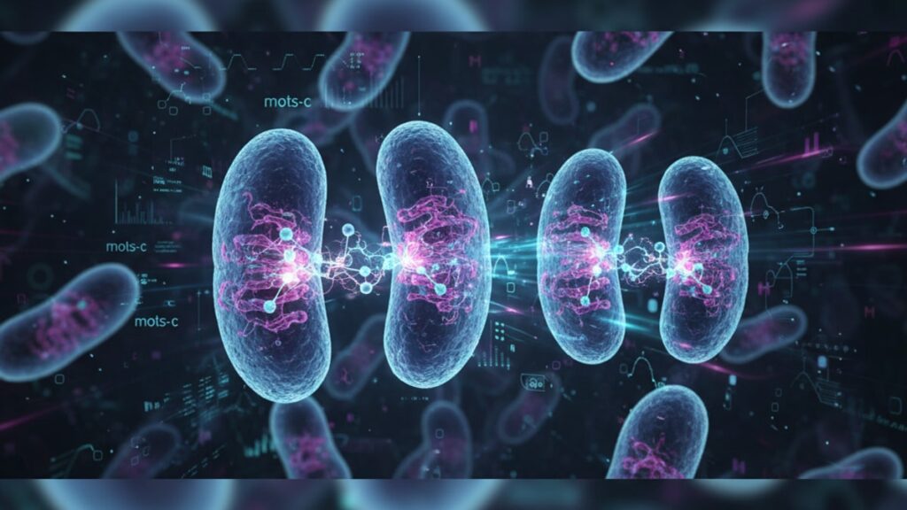 mots-c studied mitochondrial dysfunction research - Professional illustration