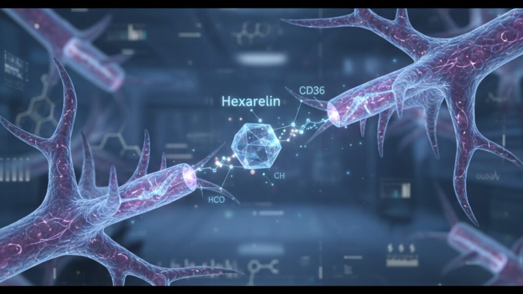 hexarelin cd36 cardiac mechanism - Professional illustration