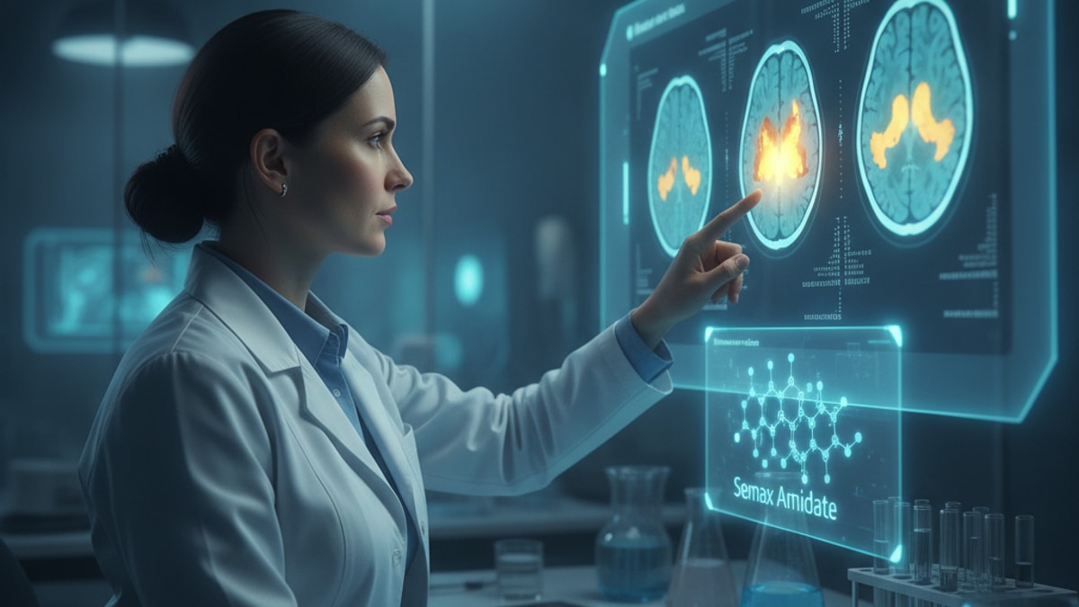 does semax amidate work for ischemic stroke research - Professional illustration