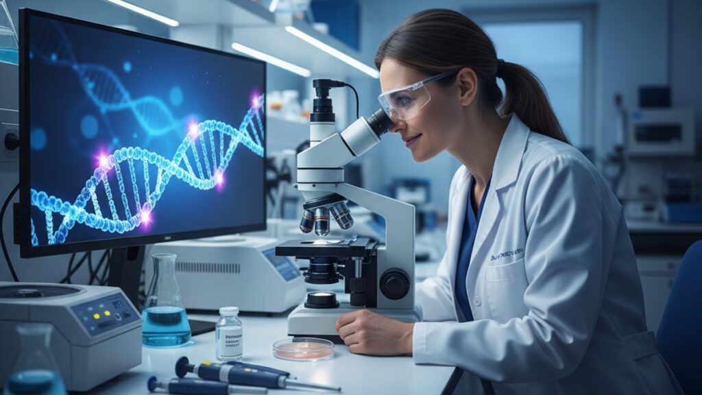 epithalon for telomere length research - Professional illustration