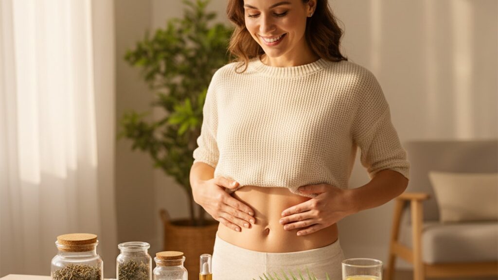 aod-9604 stubborn belly fat mechanism - Professional illustration