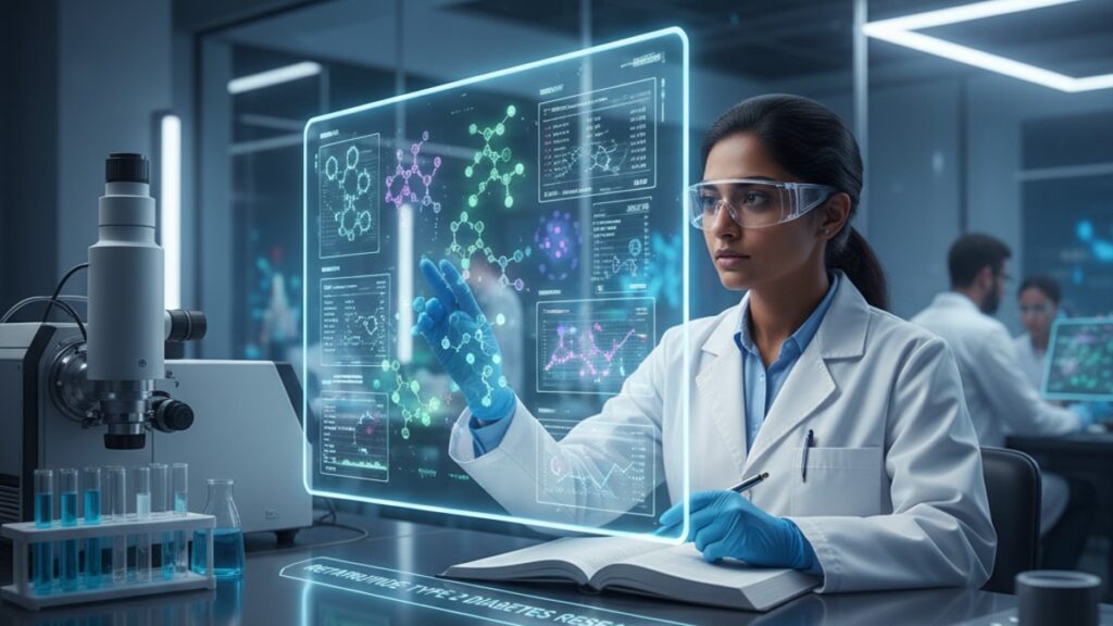 retatrutide for type 2 diabetes research - Professional illustration