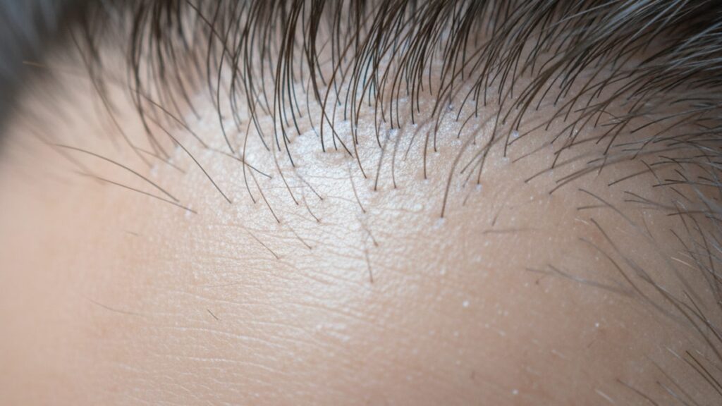kpv studied scalp inflammation - Professional illustration