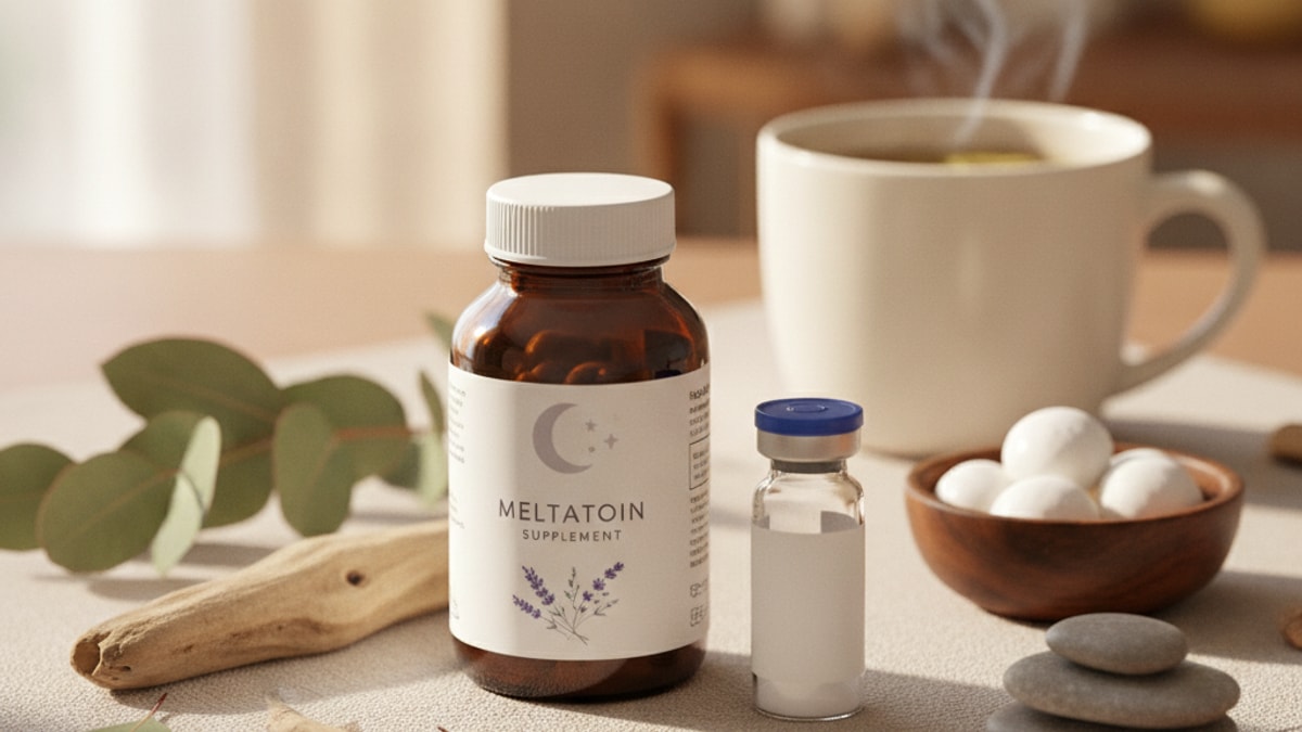 how does melatonin compare to other research peptides - Professional illustration