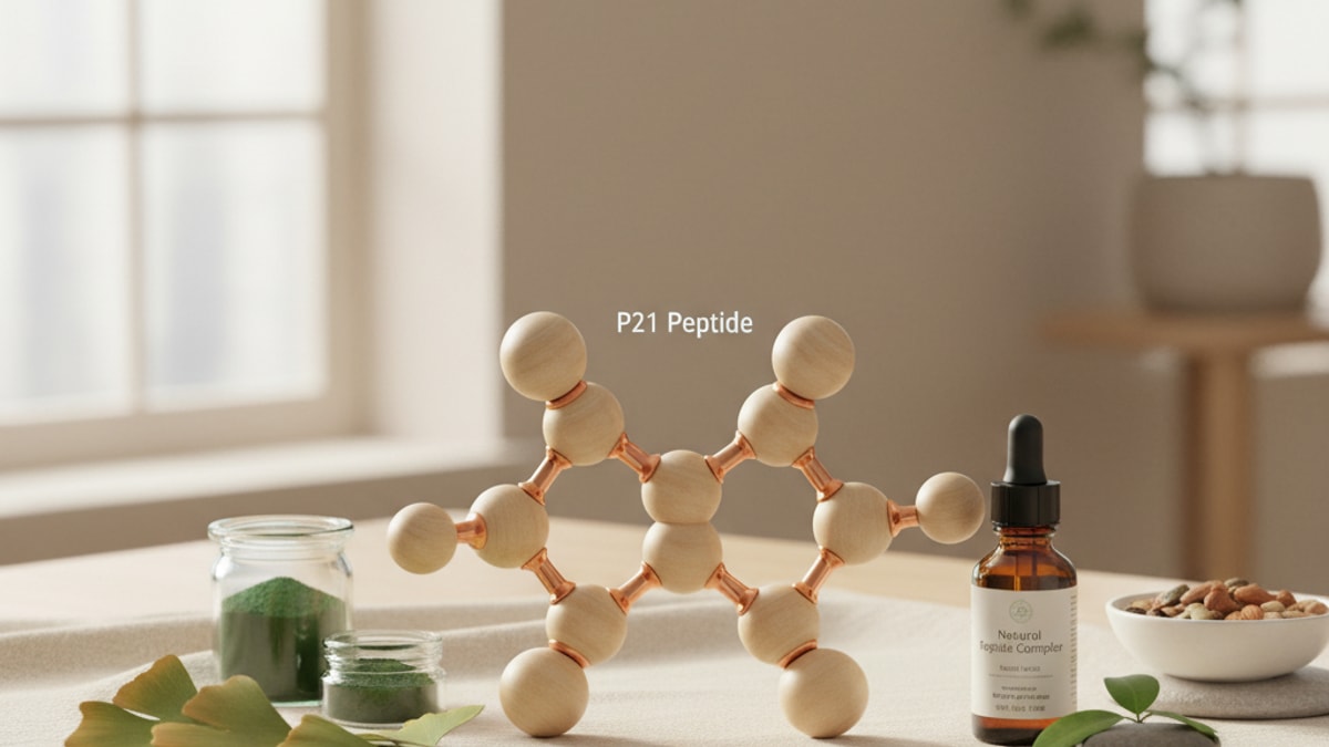 Blog Post: what is P21 Peptide same as p21 - Professional illustration