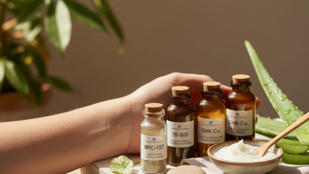 best research peptides for scar healing - Professional illustration