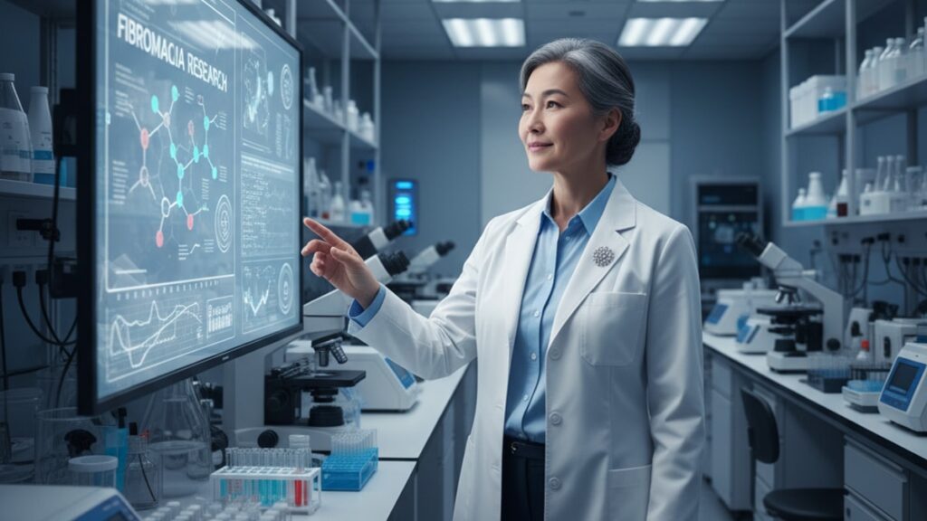 vip studied fibromyalgia research - Professional illustration