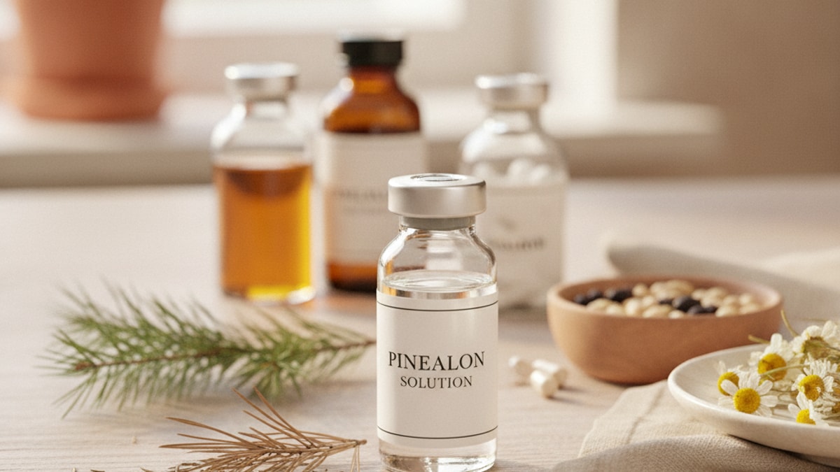 what does pinealon look like in solution - Professional illustration
