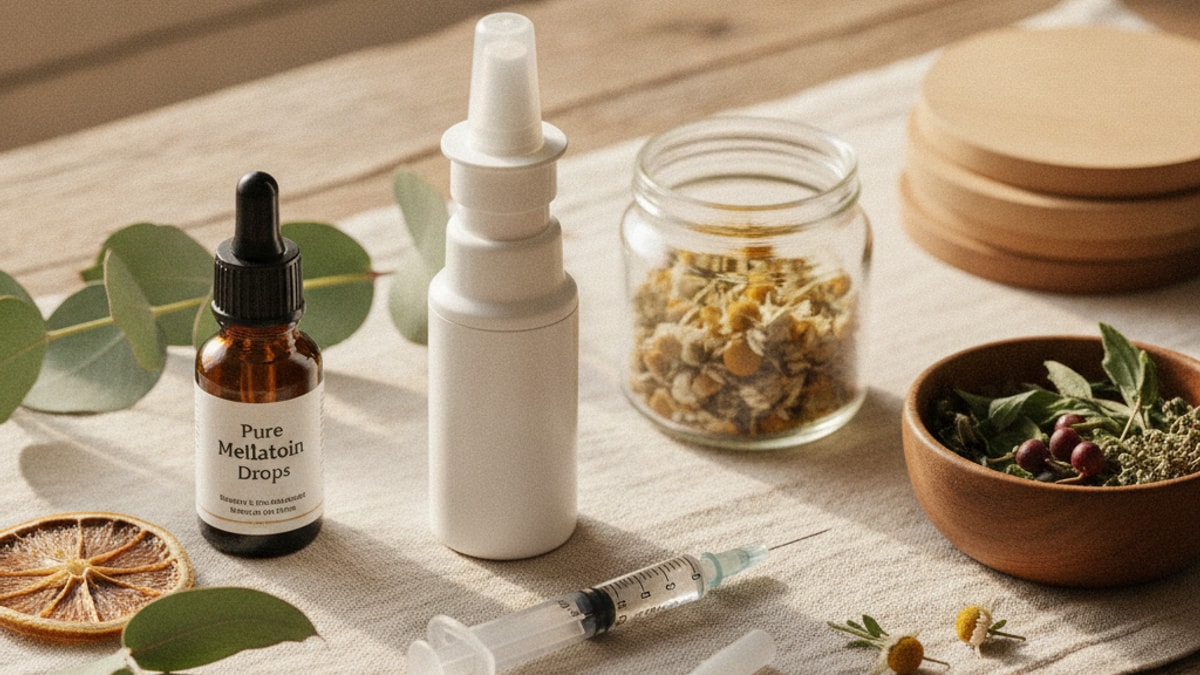 melatonin nasal vs injectable - Professional illustration