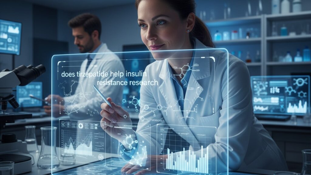 does tirzepatide help insulin resistance research - Professional illustration
