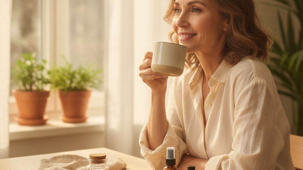 sermorelin for women 45-55 perimenopause - Professional illustration
