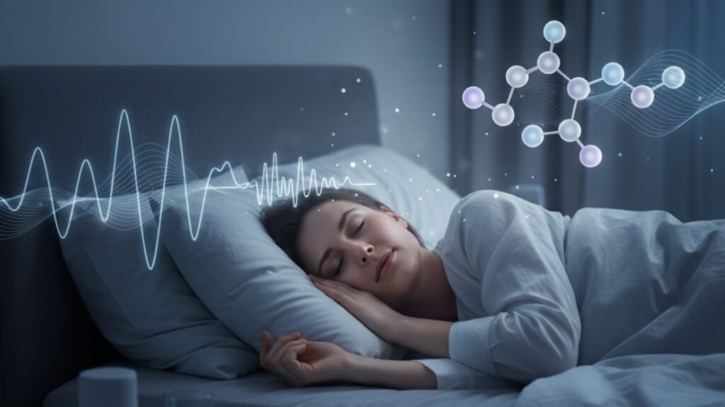 melatonin studied insomnia - Professional illustration