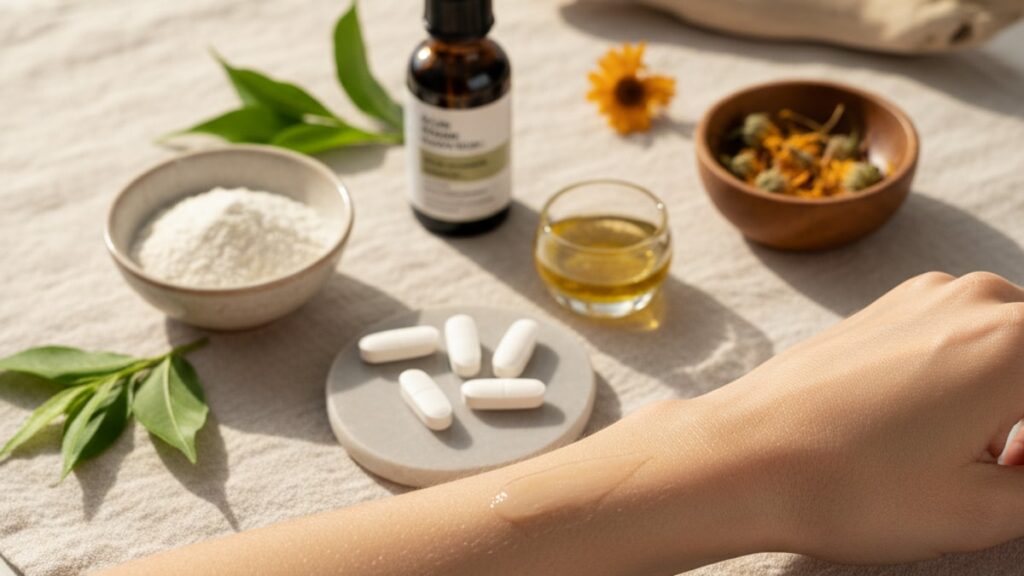 peptides for scar healing compared - Professional illustration