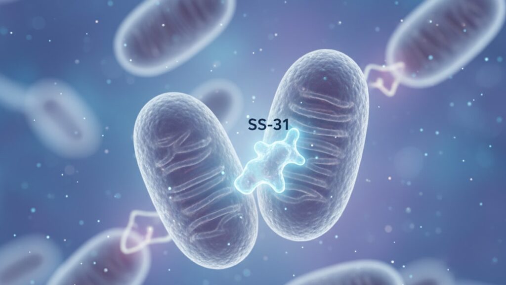 ss-31 mitochondrial dysfunction research mechanism - Professional illustration