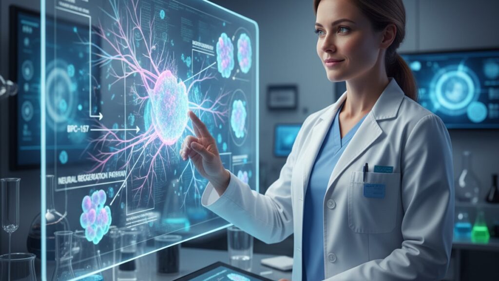 bpc-157 neuropathy research mechanism - Professional illustration