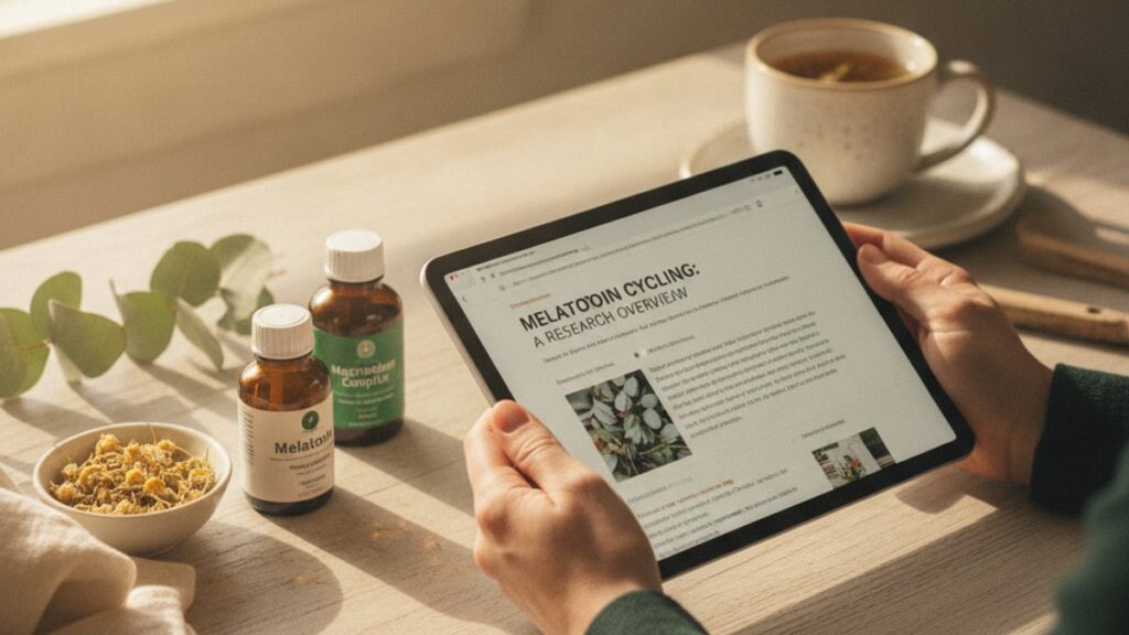 can melatonin be cycled like other research compounds - Professional illustration