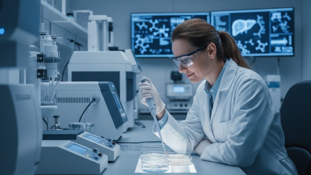 how survodutide is studied for mash research - Professional illustration