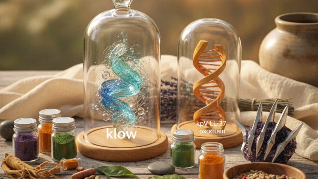 what's the difference between klow and kpv ll-37 oxytocin wolverine - Professional illustration