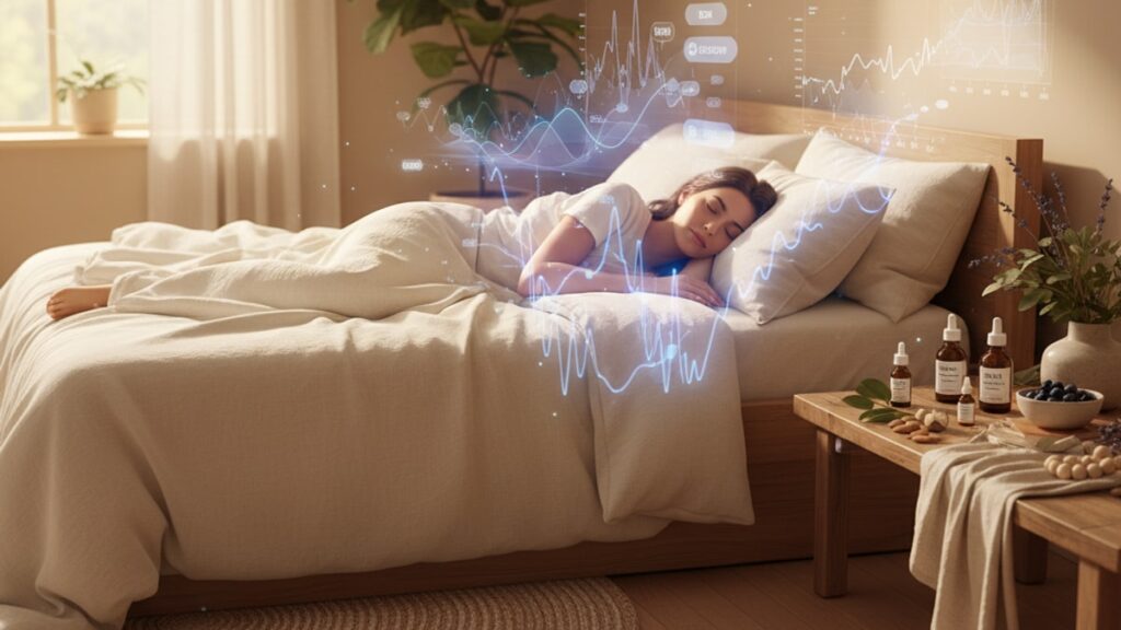 stacking dsip melatonin sleep architecture - Professional illustration