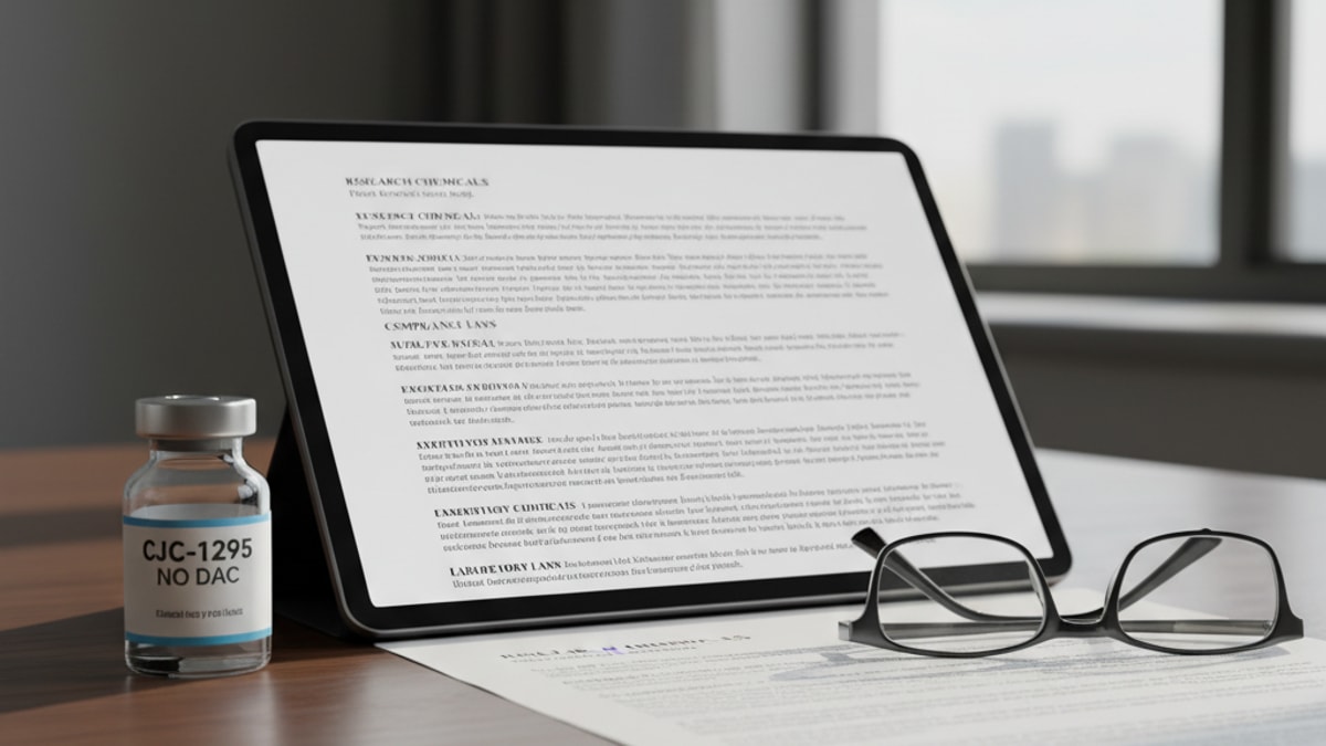 is cjc-1295 no dac legal to purchase for research - Professional illustration