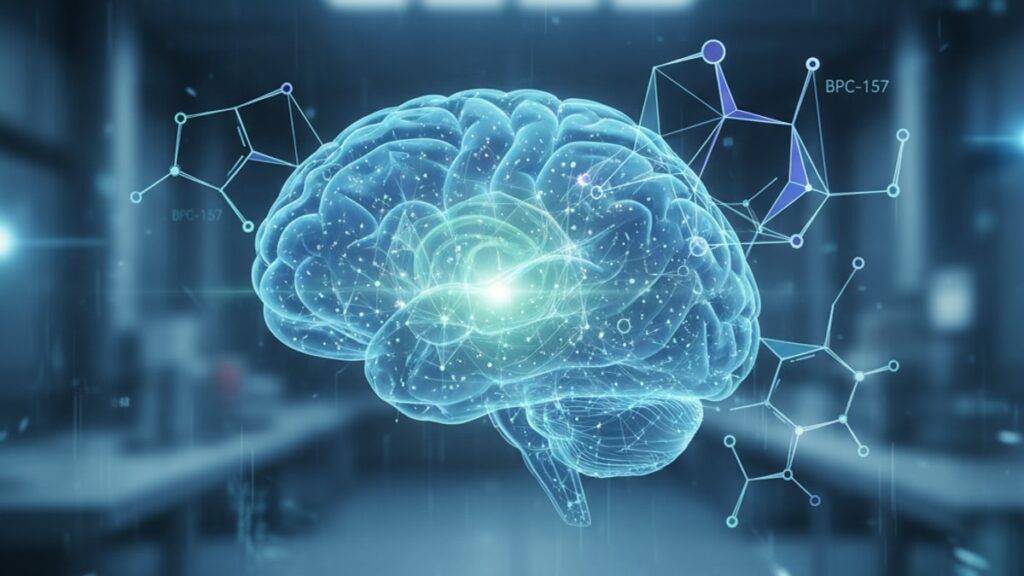 bpc-157 tbi research mechanism - Professional illustration