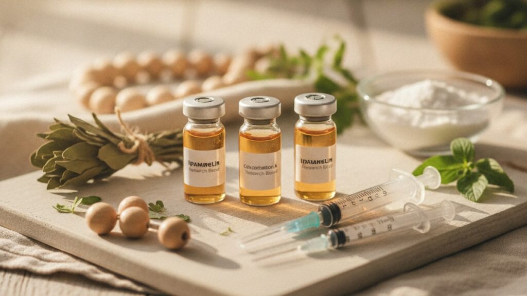how concentrated should ipamorelin be for research - Professional illustration
