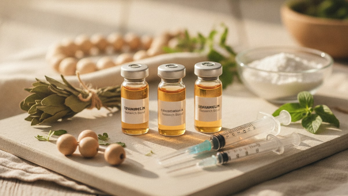 how concentrated should ipamorelin be for research - Professional illustration