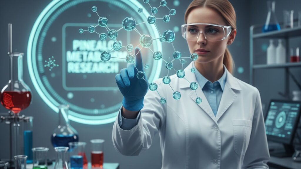 pinealon metabolism research - Professional illustration