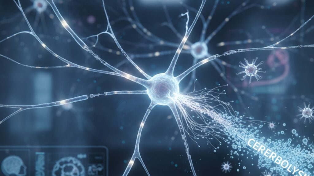 cerebrolysin ms research mechanism - Professional illustration