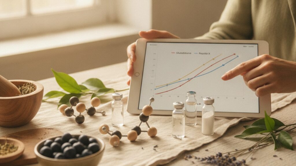 how does glutathione compare to other research peptides - Professional illustration