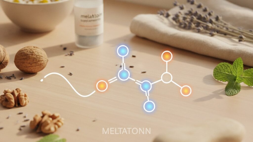 what's the difference between melatonin and n-acetyl-5-methoxytryptamine - Professional illustration