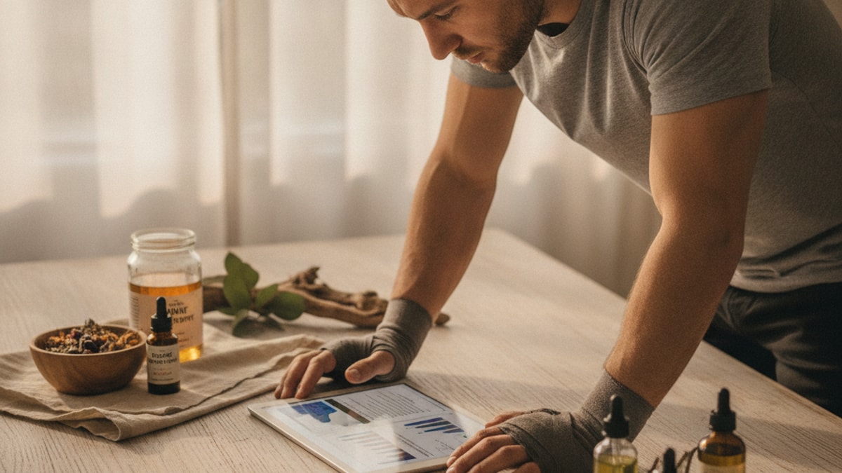 combat sports athletes researching tb-500 - Professional illustration