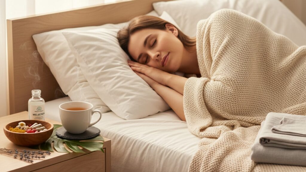 melatonin for rem sleep issues - Professional illustration