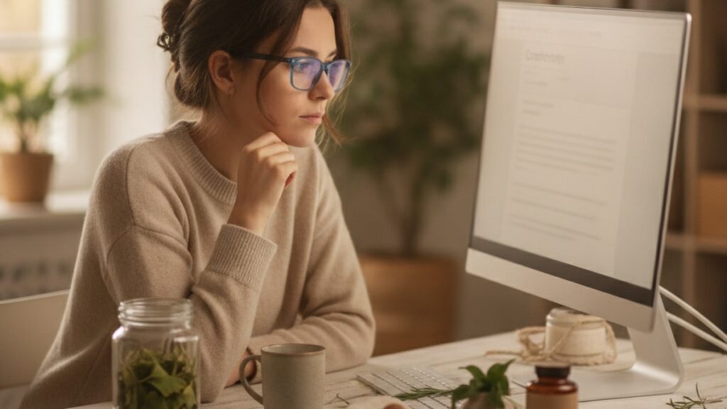 tech workers / knowledge workers researching cerebrolysin - Professional illustration