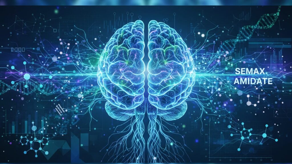 semax amidate studied depression research - Professional illustration