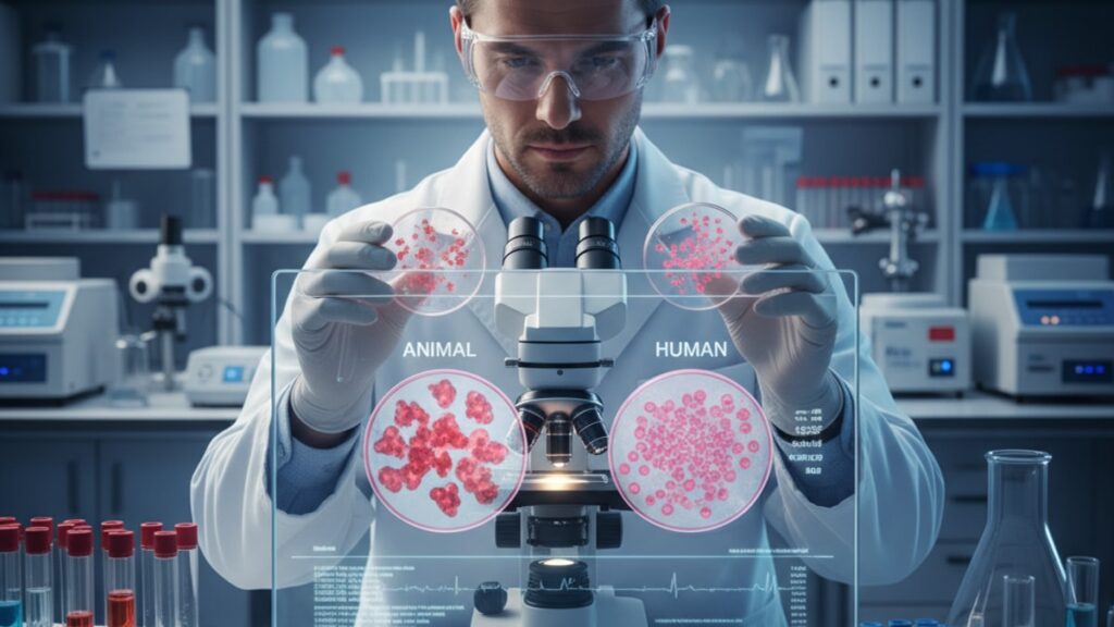ll-37 animal vs human research - Professional illustration