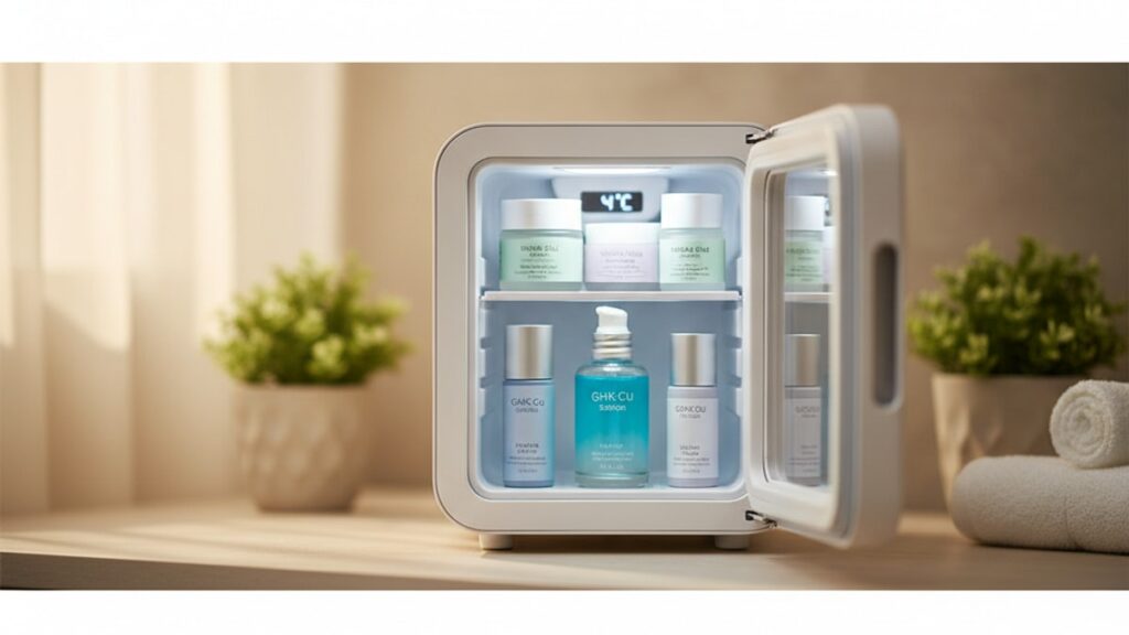 what temperature should ghk-cu cosmetic be stored at - Professional illustration