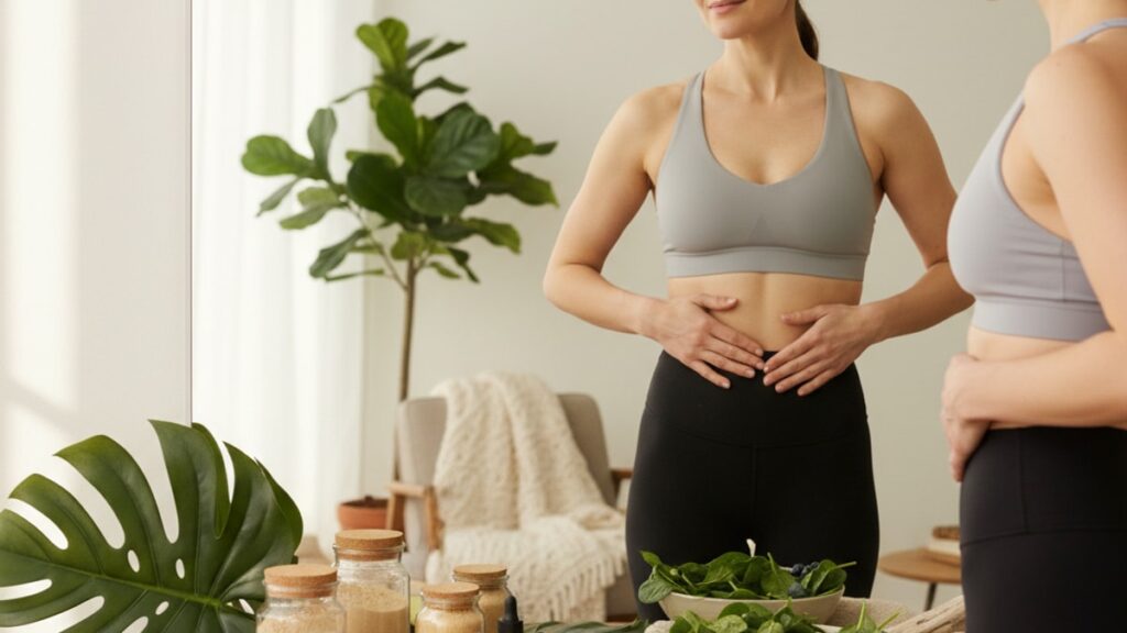 does tesamorelin help stubborn belly fat - Professional illustration