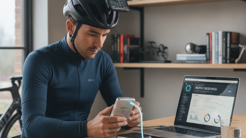cyclists researching mots-c - Professional illustration