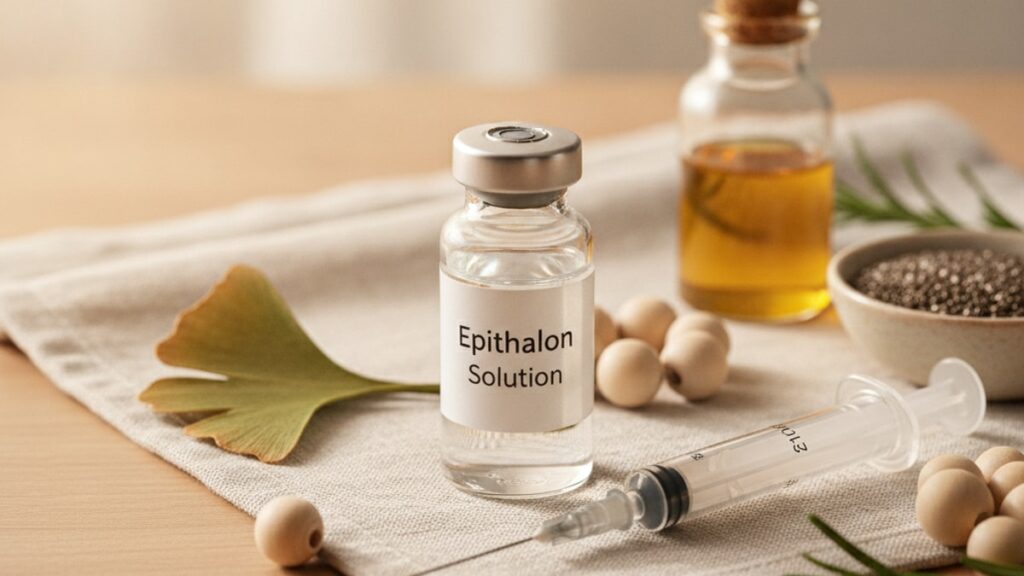 what does epithalon look like in solution - Professional illustration