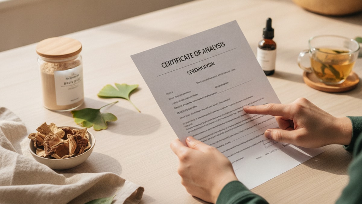 how to read cerebrolysin coa - Professional illustration