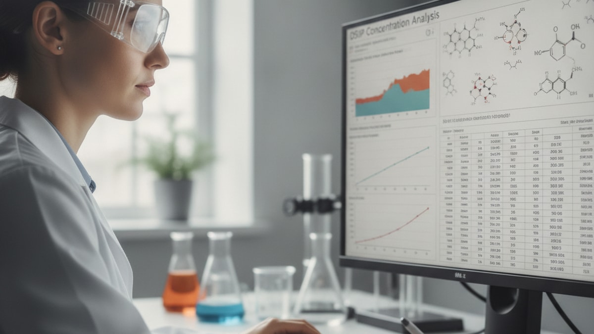 how to calculate dsip concentration - Professional illustration