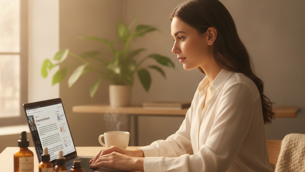 skin care enthusiasts researching glutathione - Professional illustration