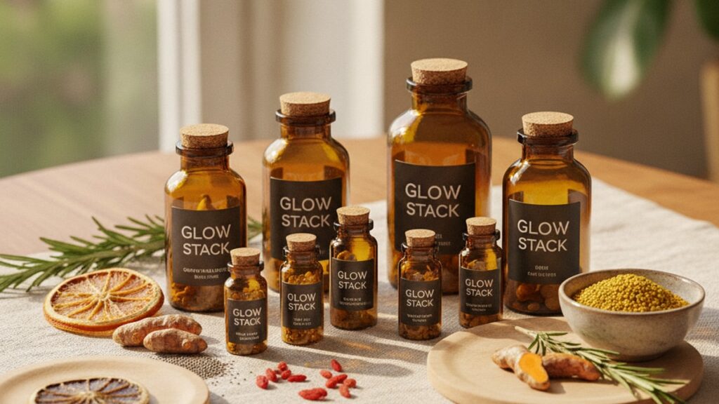 choose glow stack vial size - Professional illustration