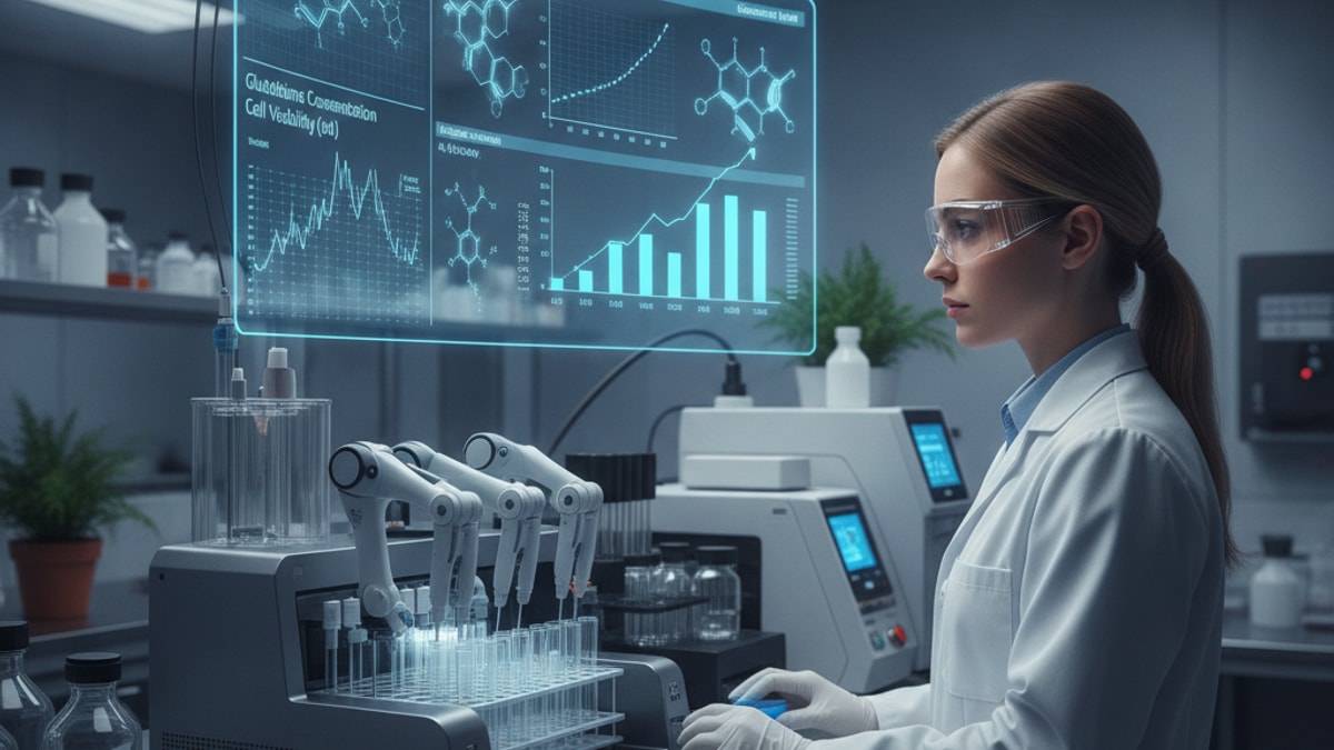 glutathione dose response research - Professional illustration