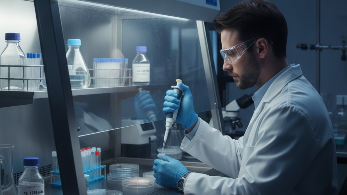cjc-1295 no dac & ipamorelin in vitro research - Professional illustration