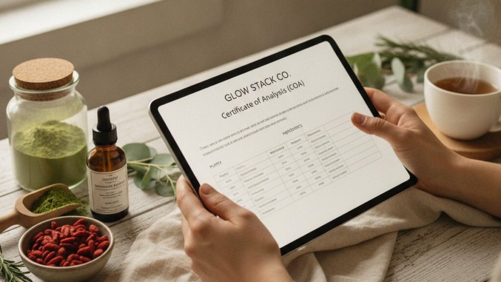 how to read glow stack coa - Professional illustration