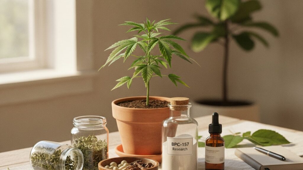 bpc-157 research cannabis considerations - Professional illustration